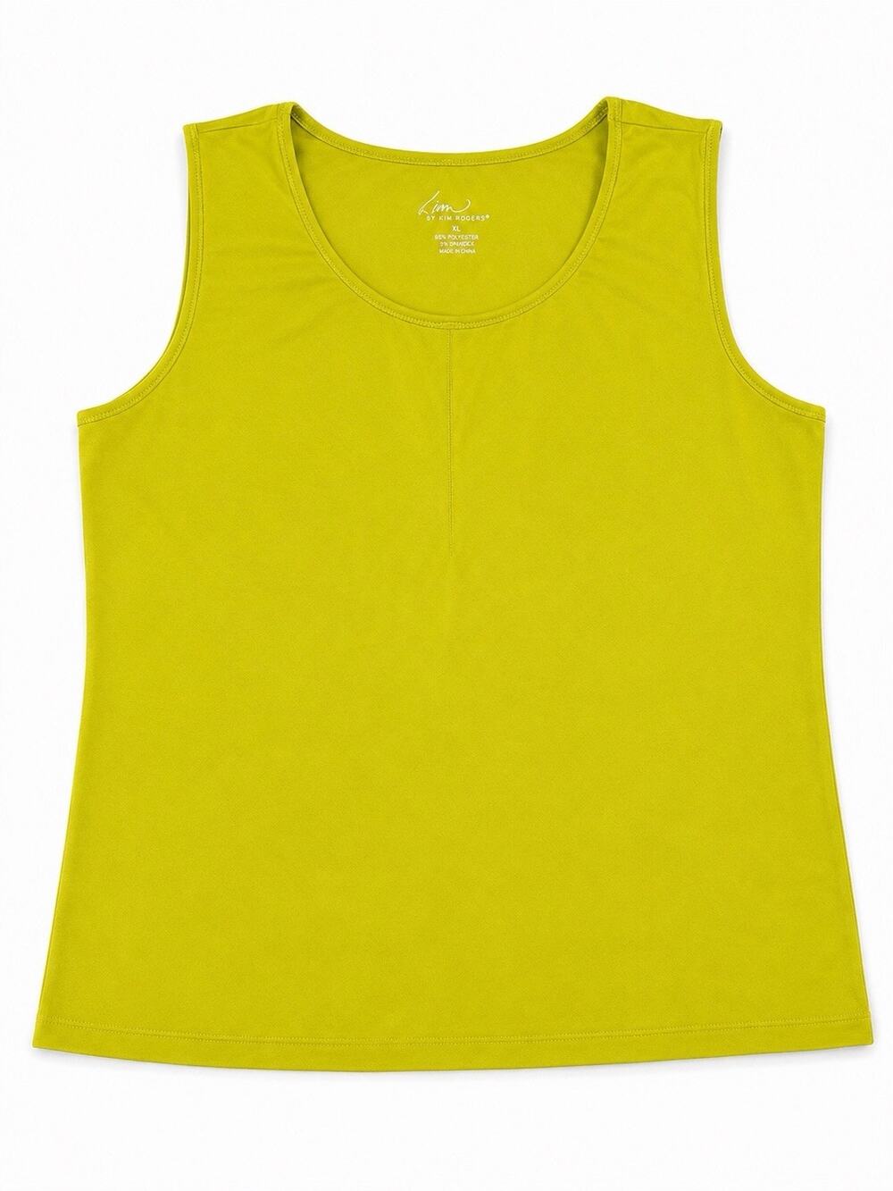 Kim Rogers Women’s Large Chartreuse Lime Green Sleeveless Tank Top